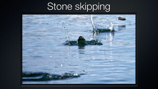 Stone skipping
